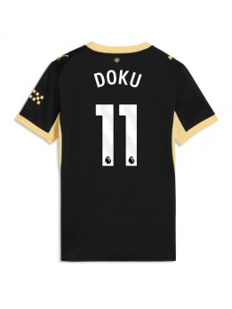Ženski Nogometna dresi replika Manchester City Jeremy Doku #11 Gostujoči 2026-27 Kratek rokav Ženski Nogometna dresi replika Manchester City Jeremy Doku #11 Gostujoči 2026-27 Kratek rokav